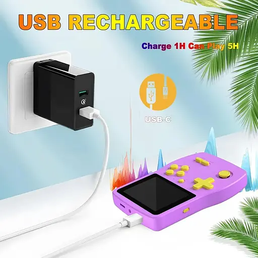 Портативний відеоігровий плеєр з 3.0-дюймовим IPS-дисплеєм, попередньо завантаженими 139 відеоіграми - фото 4