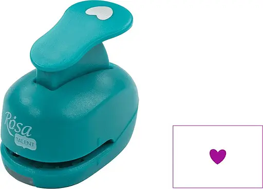 Фігурний діркопробивач, Серце, 1 см, Rosa Talent - фото 1