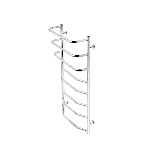 Полотенцесушитель водяной Kroner Каскад трапеция ДКТ07 900x530/8 CV018544, Хром, нижнее - фото 3