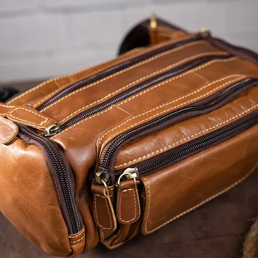 Чоловіча шкіряна сумка Vintage 24х10х15 см sum0012283 - фото 6