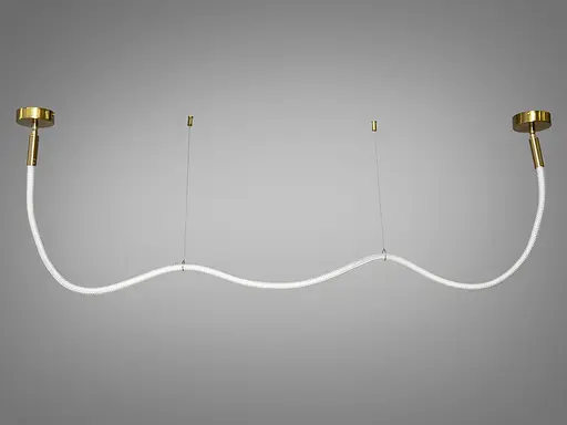 Сучасна світлодіодна люстра шланг потужністю 22W, бронзова люстра - фото 1