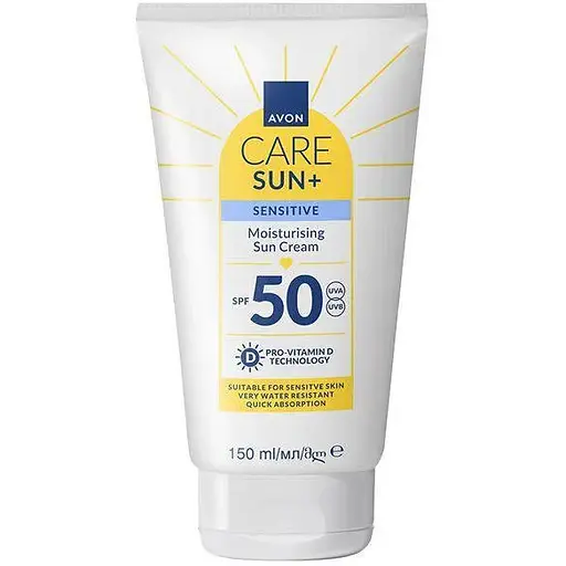 Сонцезахисний крем Avon для обличчя і тіла для чутливої шкіри SPF 50 150 мл - фото 1
