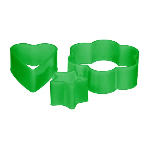 Набір пластикових форм для тортів, оформлення страв, викладки гарніру, салату (3 штуки в комплекті), Kitchette Зелений 84662 - фото 3