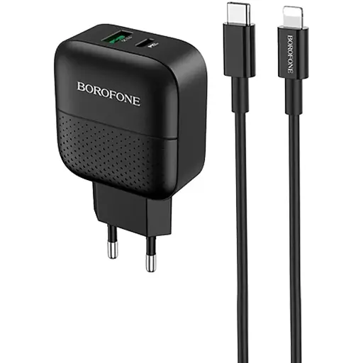 Зарядний пристрій Borofone BA46A Premium блок і кабель Usb-c to iPhone - фото 1