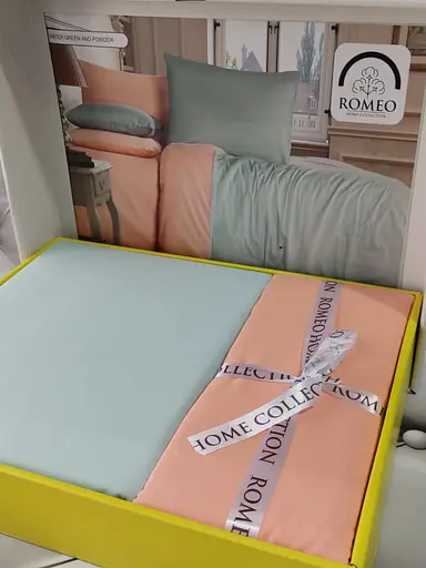 Постільна білизна Water Green and Powder Ранфорс Romeo Home pbe0051794 - фото 1