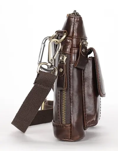 Чоловіча шкіряна сумка Vintage 12,5х17х4 см sum0012924 - фото 4