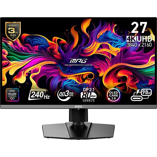 Монітор 26.5" MSI MPG 272URX QD-OLED UHD OLED 240Hz (9S6-3CD79A-015) - фото 1