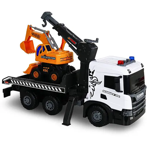 Игровой набор TechnoDrive Super Big Truck Автокран Scania с экскаватором (5004KS) - фото 7