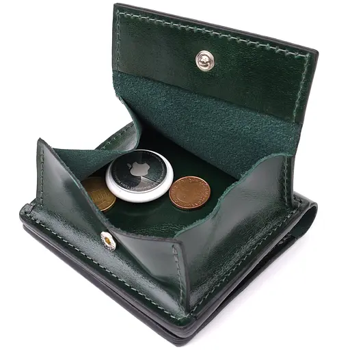 Кошелек в два сложения из натуральной гладкой кожи Grande Pelle 9.5х10х2 см acs0029665 - фото 6