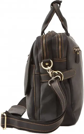 Чоловіча шкіряна сумка Vintage 38,5х29х10,5 см sum0015079 - фото 5