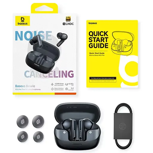 Бездротові TWS навушники Baseus OS Bowie M2s Pro (A00051801) Cosmic Black - фото 6