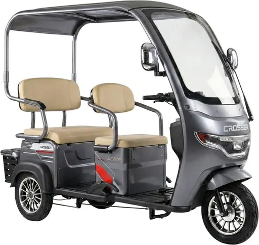 Електроскутер Триколісний Crosser TR7 VAGON (1000W, 72V,24Ah) Сірий - фото 1