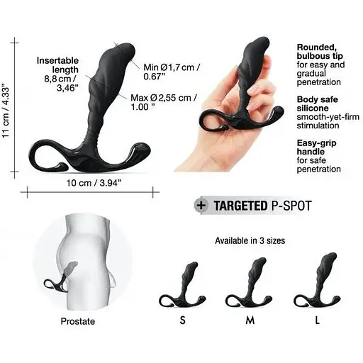 Ручной эргономичный массажер простаты Dorcel Expert P Size M - фото 3