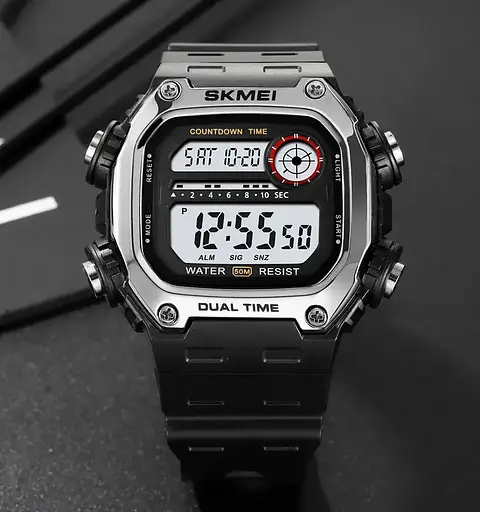 Годинник чоловічий спортивний наручний Skmei 2126 (Сріблястий) - фото 3