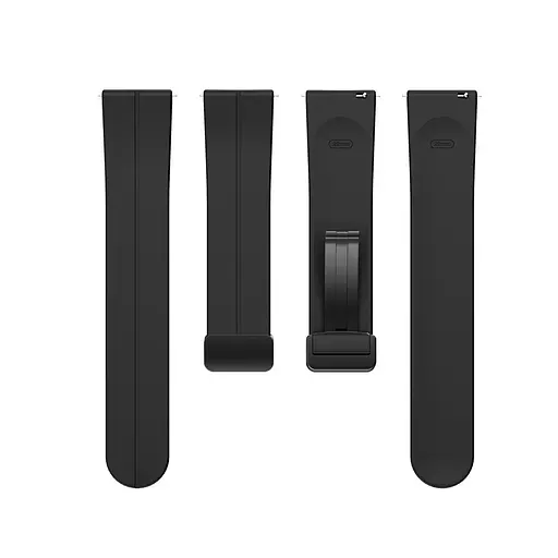 Ремінець силіконовий Tamister для годинника Magic Lock 20 мм чорний - фото 2