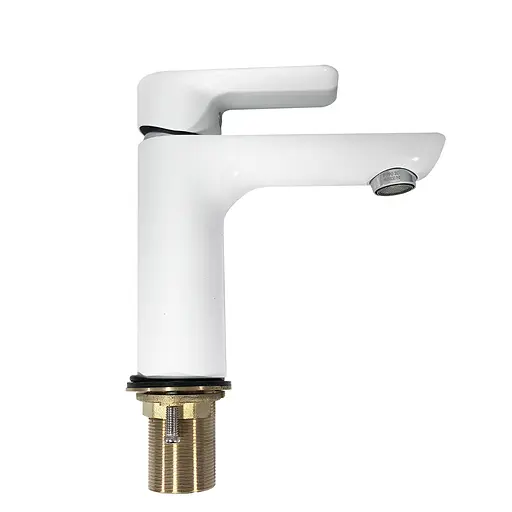 G1048 Змішувач для умивальника гайка білий/хром Ø35 Gappo Noar 1/8 Білий - фото 1