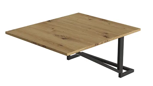 Стіл розкладний Олександр 6 Ferrum-decor 750x600x700 Чорний метал ДСП Дуб Артізан 16 мм (FRD-104897) - фото 3