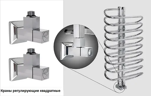 Кран кутовий квадрат для рушникосушки G 1/2'' Mario 4.0.0201.56.P - фото 3