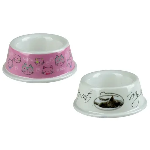 Миска для котів TatraPet меламінова пластикова в асортименті 200 мл 14.7 см 