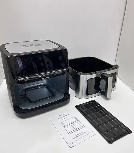 Професійна фритюрниця Zepline ZP-211 з двома тенами та об'ємом 14 л для дому та бізнесу Чорна - фото 4