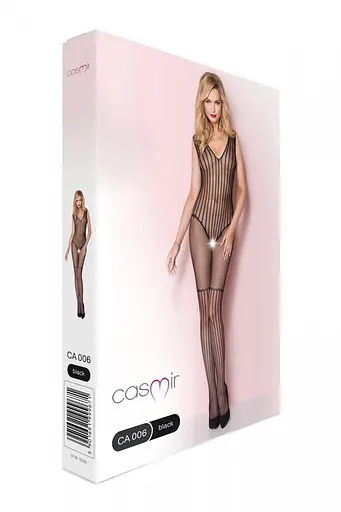 Сітчастий чорний бодістокінг з малюнком боді та гетр Casmir CA006 One size - фото 7