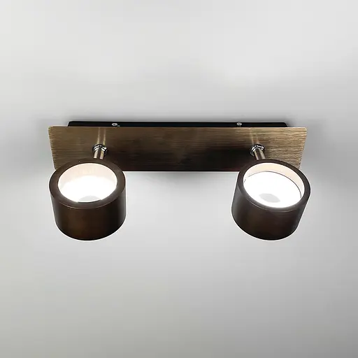Світлодіодне коричневе бра Line F із двома регулюючими точками світла 32х17 см Арт. 8243/2 Coffee - фото 7