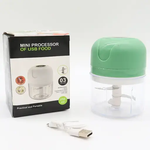 Кухонный мини блендер для овощей Gemac 250мл с USB - фото 3