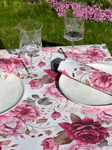 Серветки водовідштовхуючі 30х40 см 4 шт. Танок півоній - фото 4