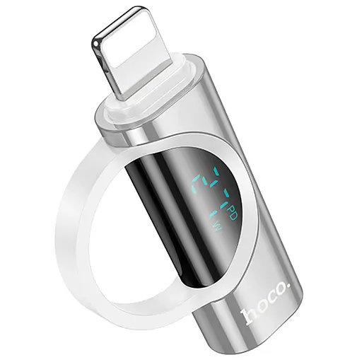 Переходник Hoco UA32B Lightning male to Type-C female display adapter Silver
