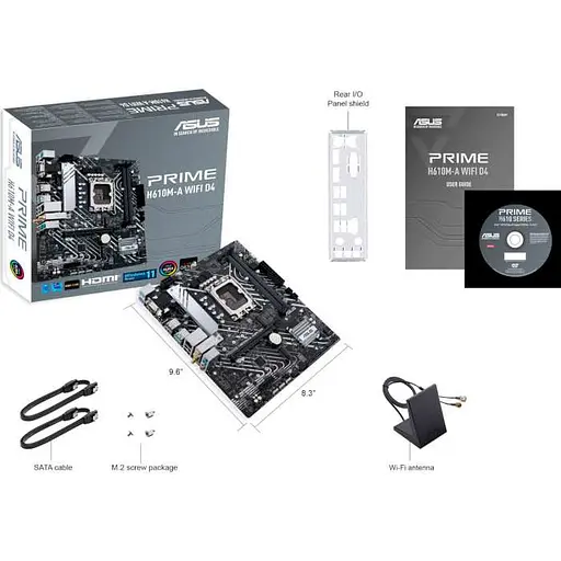 Материнская плата ASUS PRIME H610M-A WIFI D4 (PRIME H610M-A WIFI D4) (Socket 1700, Intel H610, Micro-ATX) - фото 5