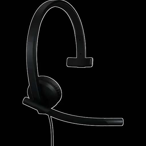 Гарнітура Logitech H570e Corded Mono BLACK-USB-A (981-001426) (7095236) - фото 4
