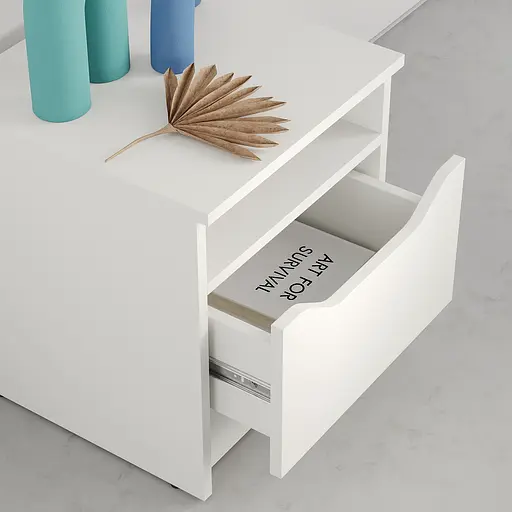 Приліжкова тумба MebelStar Лілу 40x40x44,5 см Аляска білий (MBS-1311) - фото 3