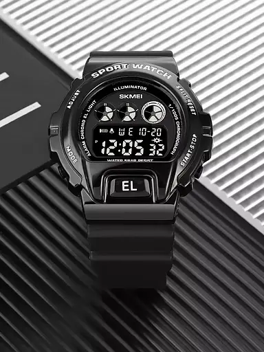 Чоловічий наручний годинник Skmei 1905 Чорний - фото 9