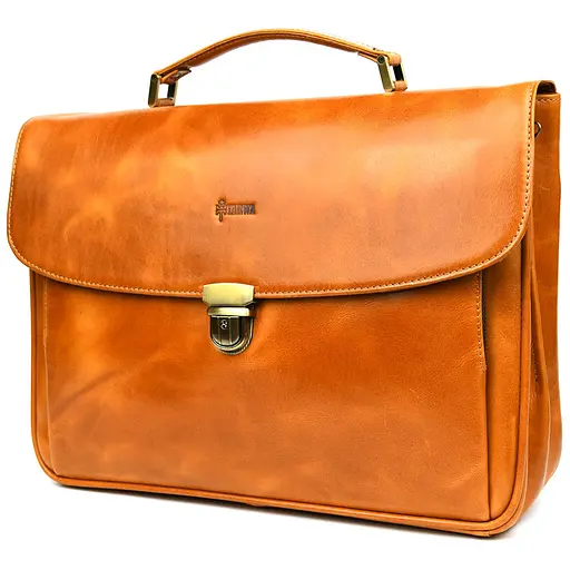 Кожаный мужской портфель на два отделения TARWA 41х31.5х12 см sum0028398 - фото 5