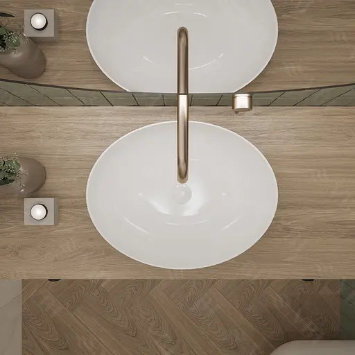 Умивальник VBI Livorno white накладний VBI-012600, Білий - фото 4