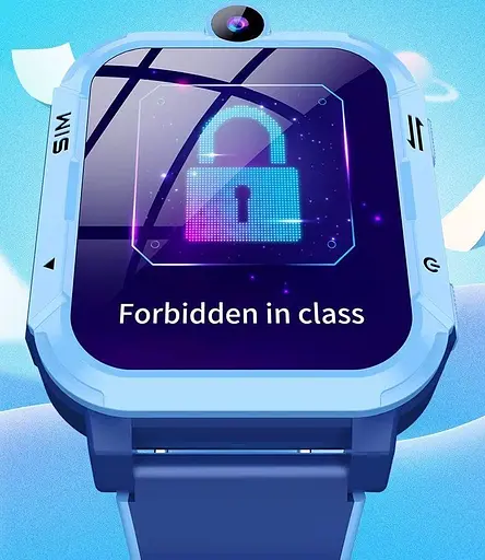 Дитячий смарт-годинник Y76, 4G GPS Wi-Fi SIM камера SOS IP67 синій - фото 9