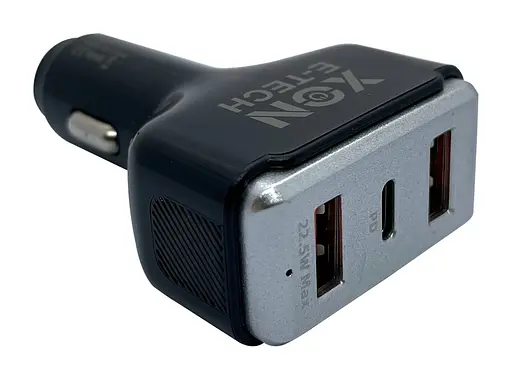 Автомобильное зарядное устройство XON MaxCharge Type-C 75W (Type-C PD30 + 2 x Type-A 15V/1.5A) Black (CM2A1C75WB 3517) - фото 1