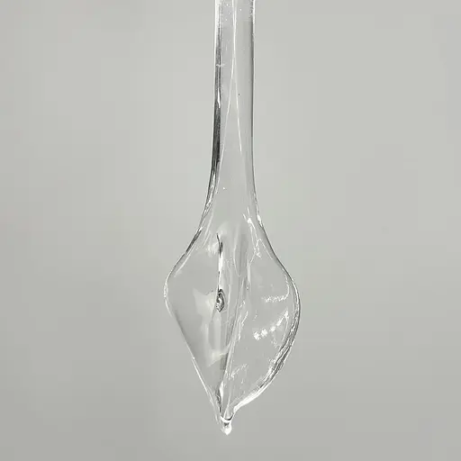 Витончений латунний світильник зі скляним підвісом 35х9,5 см | Арт. AA314/1 AB+CL | Line F - фото 4