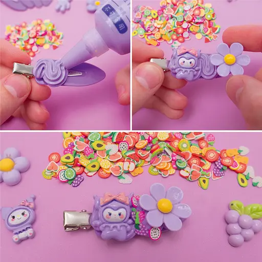 Набір для творчості Vladi Toys Клей з кабашонами. Заколки фіолетові (VT4600-01) - фото 3