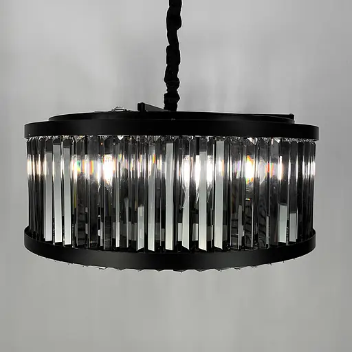 Люстра черная с графитовыми пластинами Ø 60 см Ст. MJ 160-600 BK Line F - фото 6