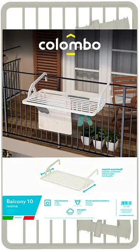 Сушилка для белья навесная Colombo Balcony 10 Resina (931870) - фото 3
