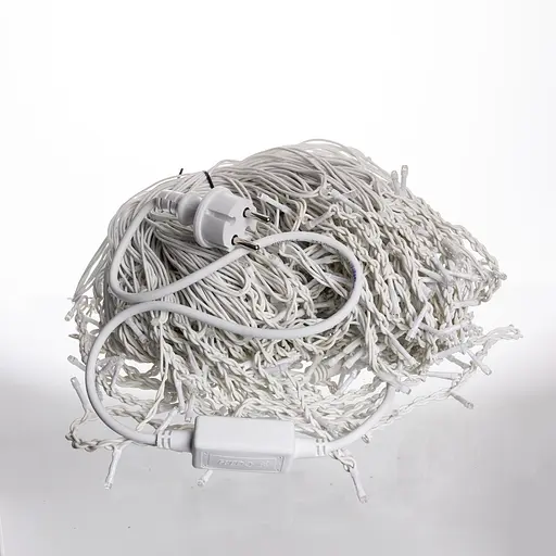 Новорічна гірлянда вулична Garlando 36MWW Бахрома 36 м 600 LED білий провід Біле сяйво  - фото 4