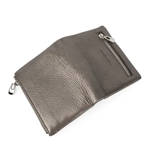 Жіночий гаманець шкіряний De Esse LC14016-GD152 бронзовий на магніті - фото 3