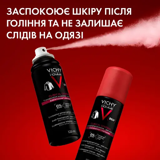 Антиперспірант для чоловіків проти надмірного потовиділення, запаху та плям на одязі, Vichy Клінікал Контрол, 96 годин захисту - фото 4