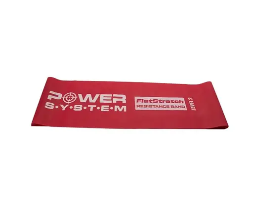 Стрічка-еспандер для спорту та реабілітації Power System PS-4122 Flat Stretch Band Level 2 Red 15-25 кг (PS_4122_Red) - фото 4