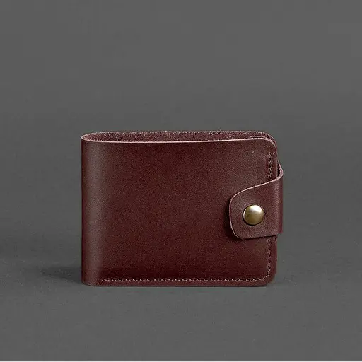 Шкіряне портмоне 4.3 бордове - фото 6