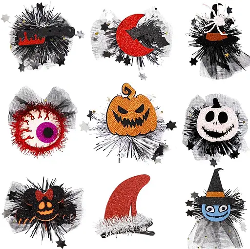 Аксессуар для волос Хэллоуин заколка на металлической основе в ассорт., IDEA12-HOL4 - фото 5