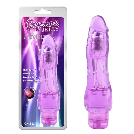Вібратор Crystal Jelly Precious 21 см фіолетовий - фото 2