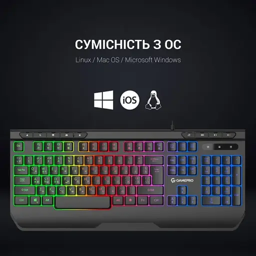 Клавіатура GAMEPRO GK550 Black - фото 2