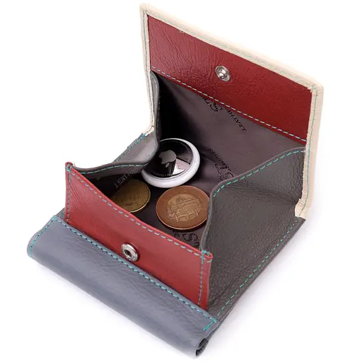 Кожаный женский кошелек ST Leather 10х9.5х1.5 см acs0028416 - фото 5